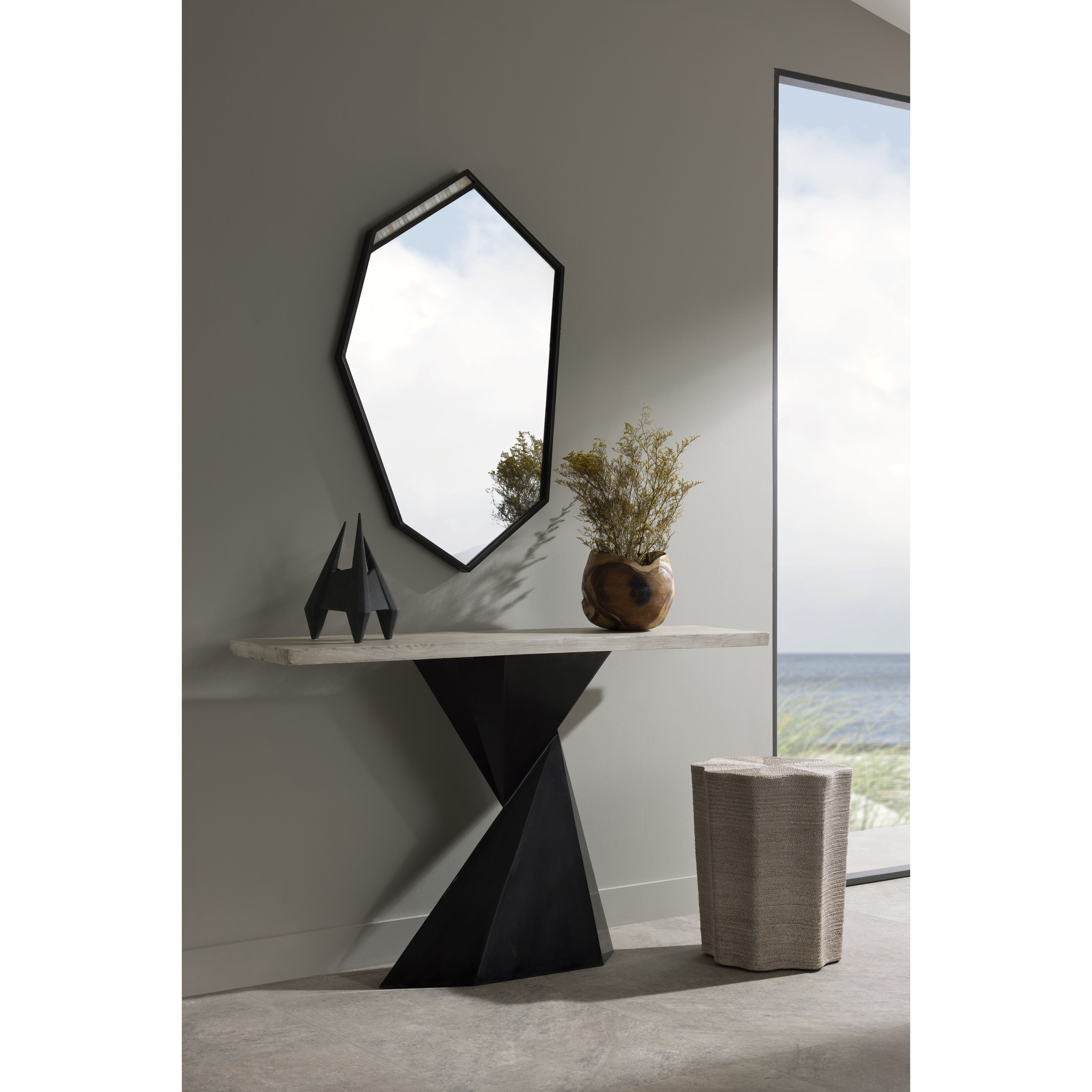 Tuscon 16 inch Bleached Natural Accent Table