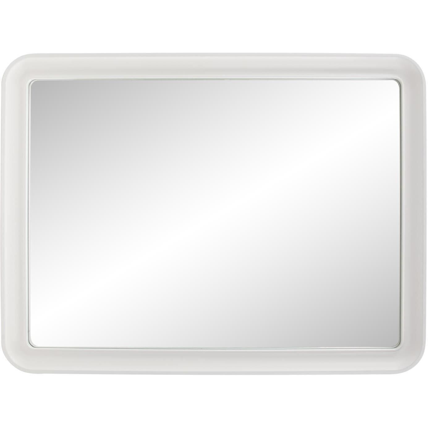 Joelle 40 X 30 inch Matte White Mirror