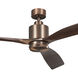 Ridley 60 inch Oil Brushed Bronze with Weathered White Walnut/Weathered White Walnut Blades Ceiling Fan 