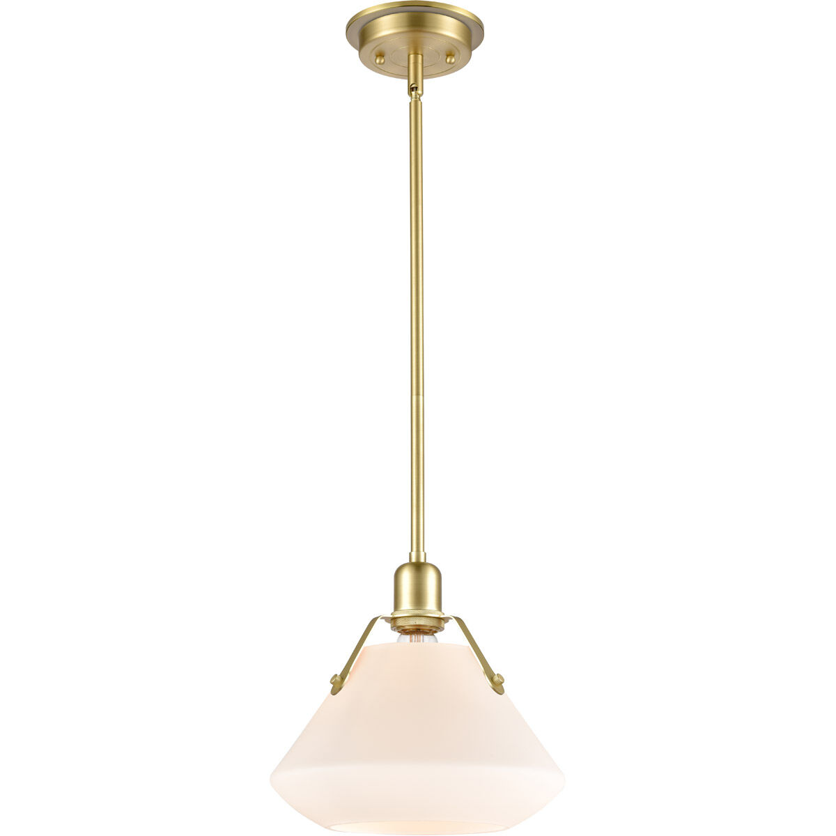 Luna 1 Light 10.63 inch Satin Brass Mini Pendant Ceiling Light