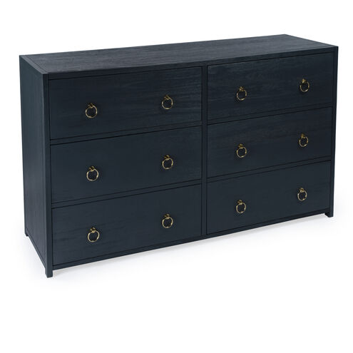 Lark 6 Drawer Dresser in Navy Blue