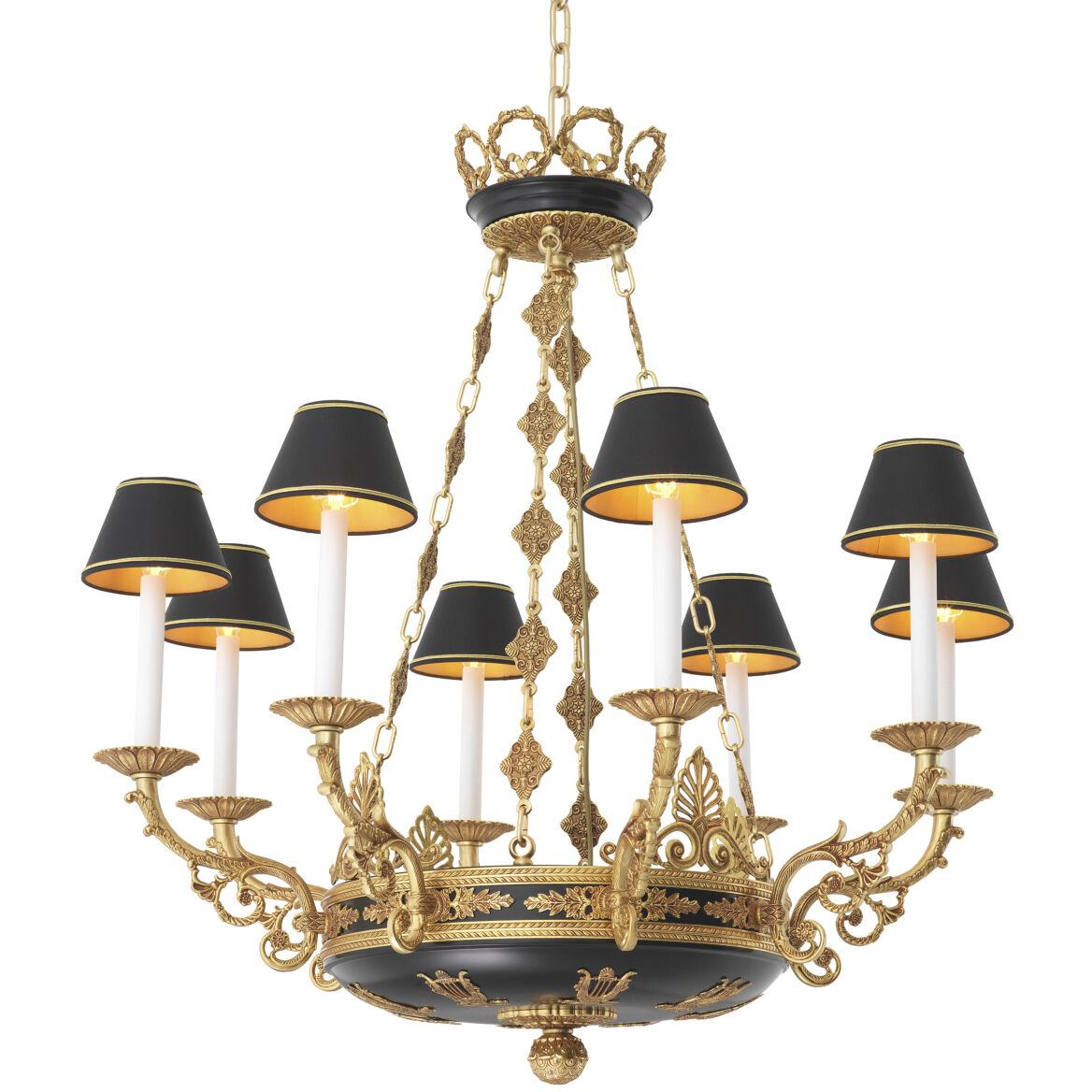 Palais 8 Light 38.19 inch Antique Gold Chandelier Ceiling Light