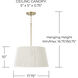 Tara 1 Light 17.75 inch Matte Brass Pendant Ceiling Light