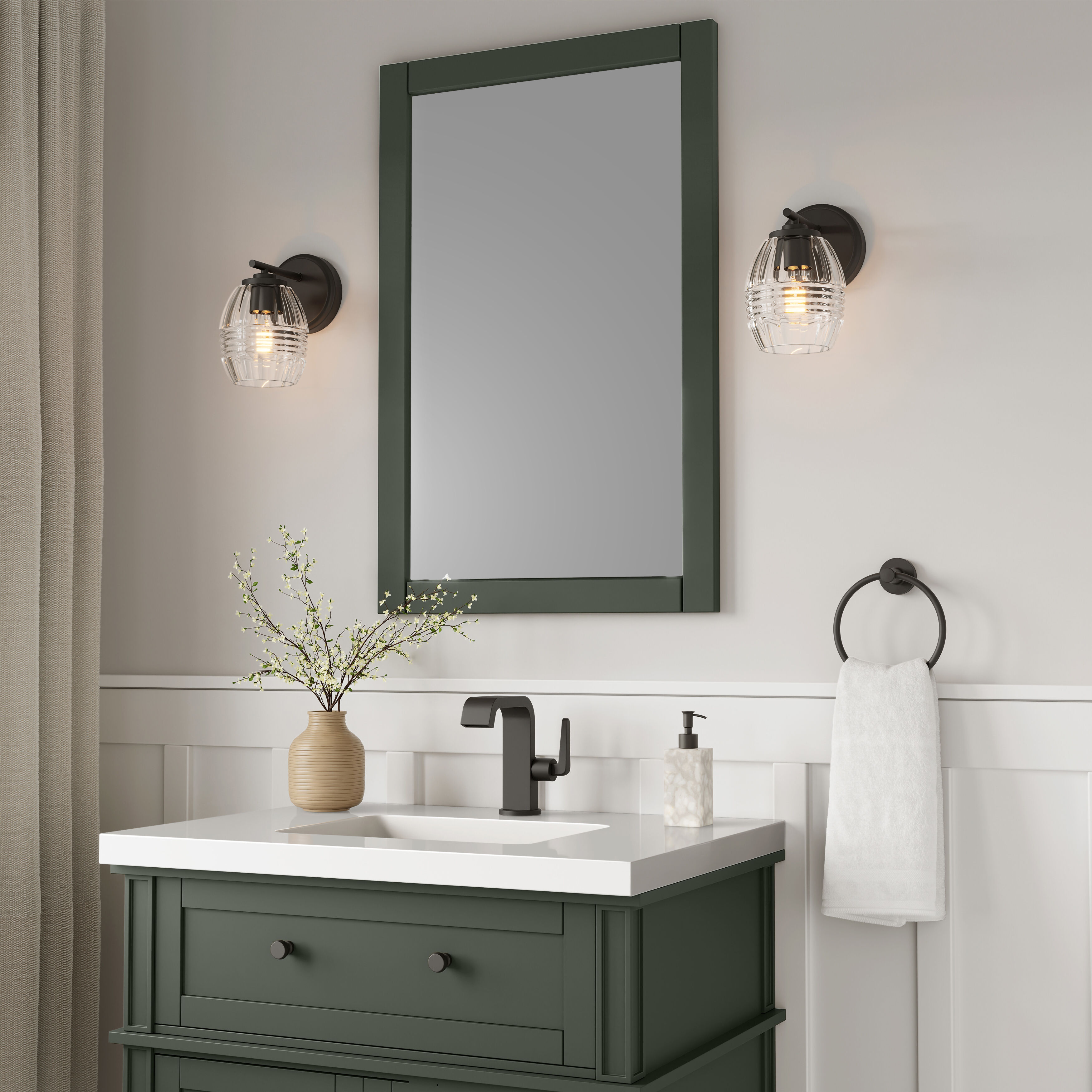 Miravelle 1 Light 5.25 inch Matte Black Wall Sconce Wall Light