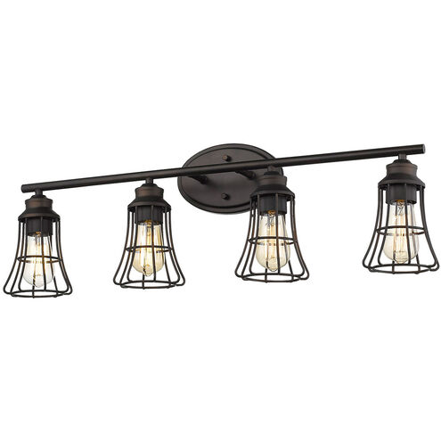 Piers 4 Light 32 inch Oil-Rubbed Bronze Vanity Light Wall Light