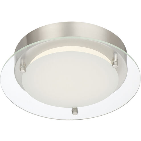 Edge Lit LED 10 inch Polished Nickel Flushmount Ceiling Light