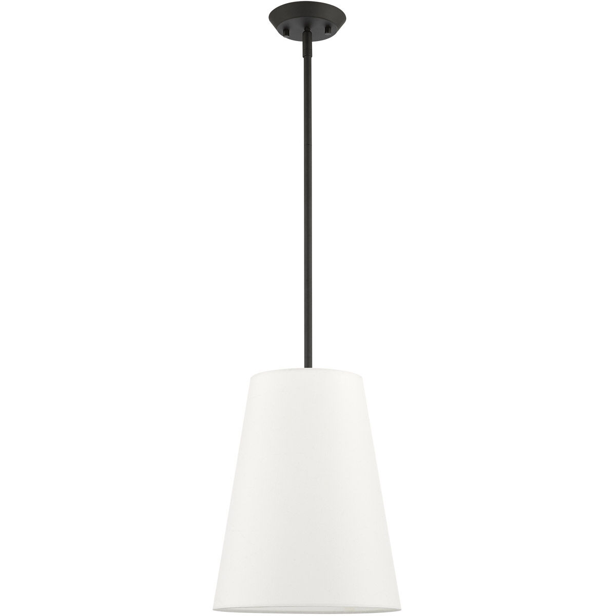 Prato 1 Light 11 inch Black Pendant Ceiling Light
