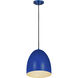 Z-Studio 1 Light 9.5 inch Blue Pendant Ceiling Light