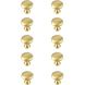 Cadon Brushed Gold Hardware Cabinet Knob, Set of 10