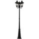 Oxford 3 Light 87 inch Textured Black Outdoor Post Light
