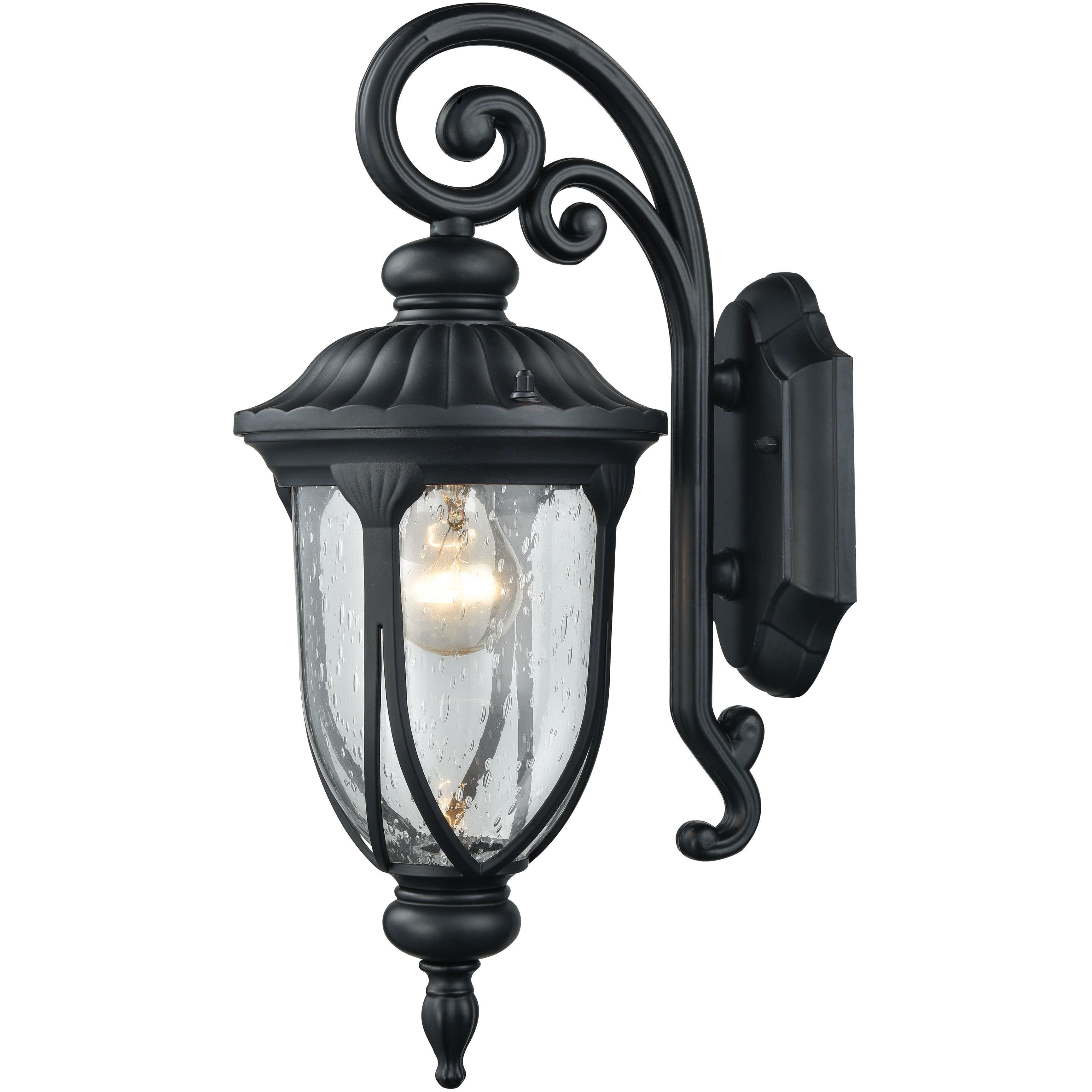 Derry Hill 1 Light 17 inch Matte Black Outdoor Sconce