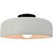 Radiance Collection - Spire 1 Light 10 inch Matte White Semi-Flush Ceiling Light, Form+Finish+Function