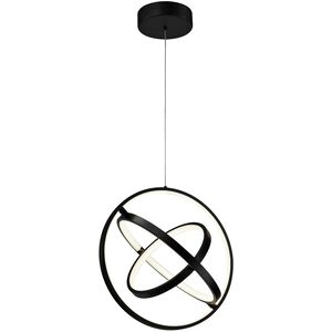 Sienna LED 15.75 inch Semi Gloss Black Pendant Ceiling Light