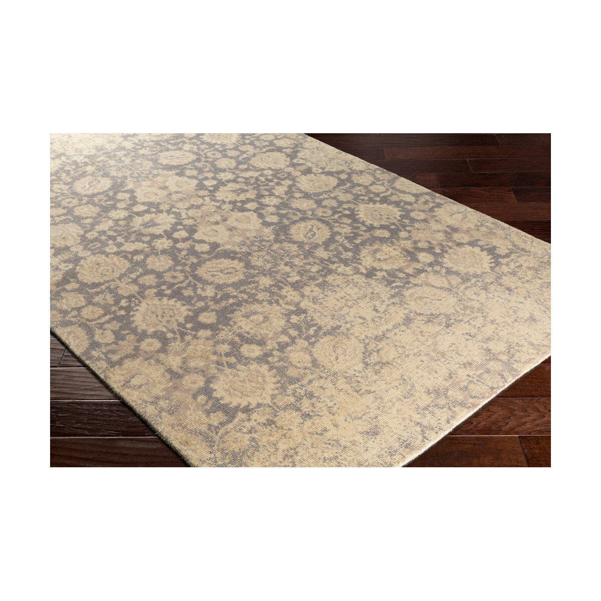 Edith 36 X 24 inch Neutral and Gray Area Rug, Wool