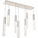 Axis LED 42.4 inch Beige Silver Linear Pendant Ceiling Light in Metallic Beige Silver, 2700K LED, Multi-Port
