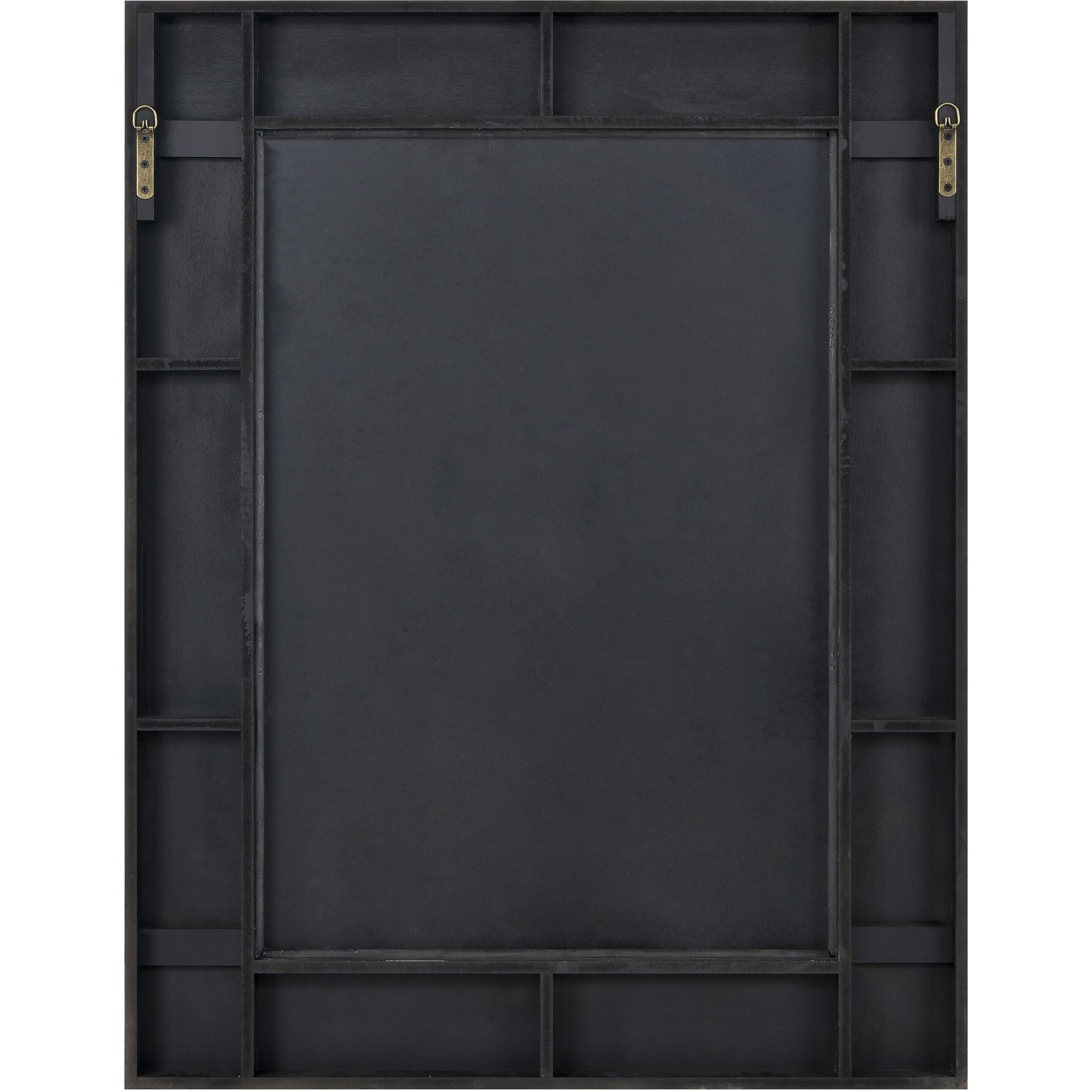 Derse 41.25 X 31.75 inch Ivory with Multicolor and Mirror Wall Mirror