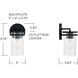 Fuller 1 Light 5 inch Matte Black Sconce Wall Light