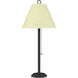 Candlestick 28 inch 75 watt Black Rust Table Lamp Portable Light