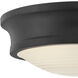 Ellis 3 Light 14 inch Black Flush Mount Ceiling Light