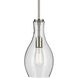 Everly 1 Light Brushed Nickel Pendant Ceiling Light