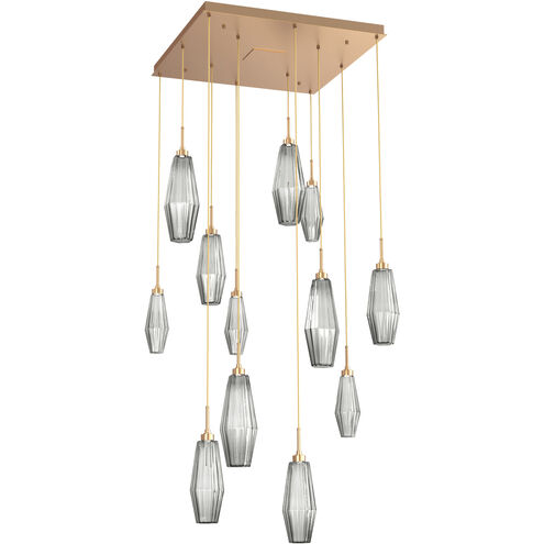 Aalto LED Novel Brass Chandelier Ceiling Light, Square Multi-Port