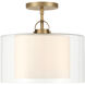 Seville 1 Light 12.75 inch Legacy Brass Convertible Pendant/Semi-Flush Mount Ceiling Light