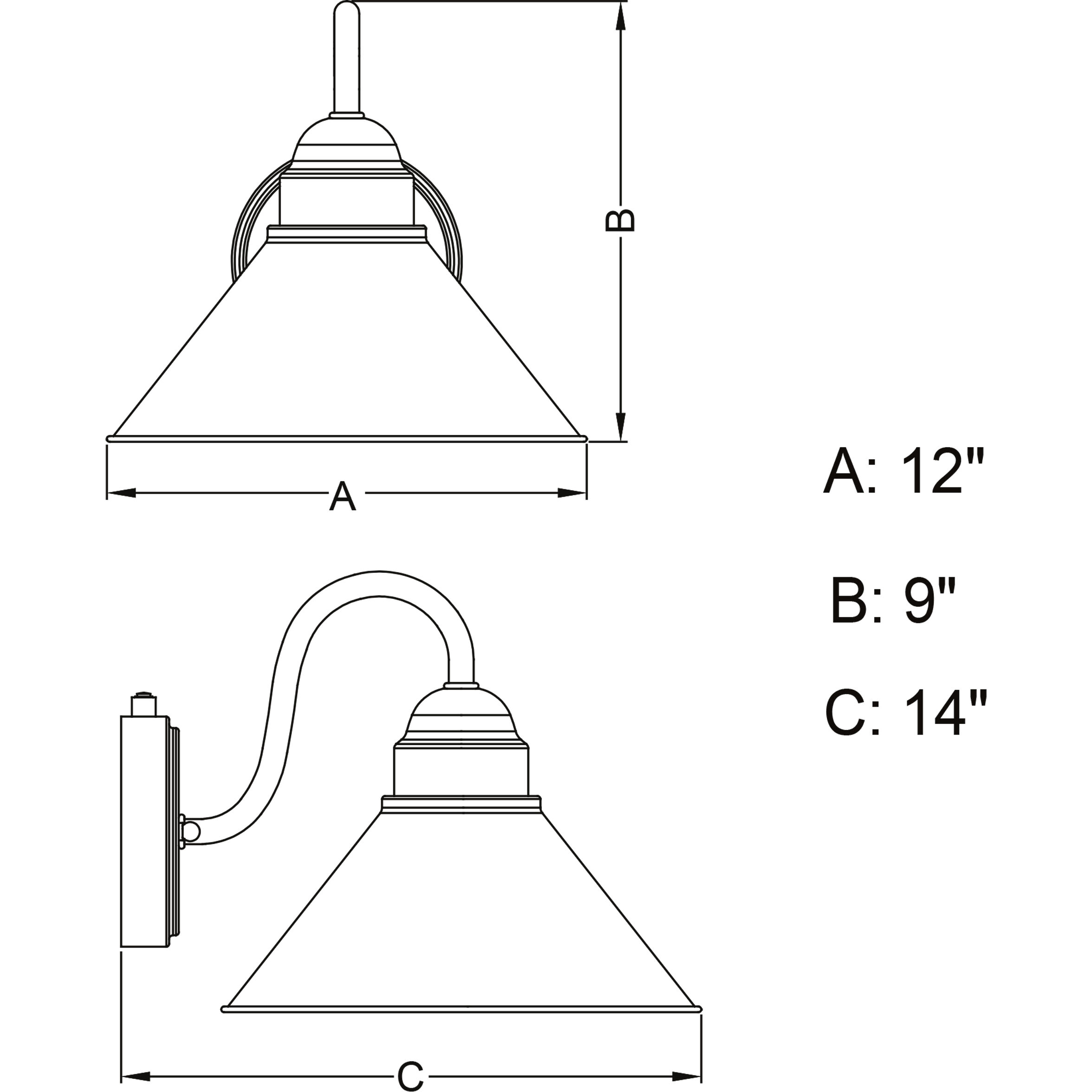 Outland LED 9 inch Brushed Pewter Outdoor Wall