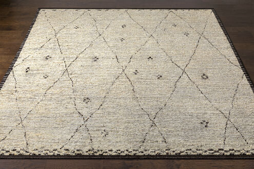 Khyber 108 X 72 inch Black Rug in 6 X 9, Rectangle