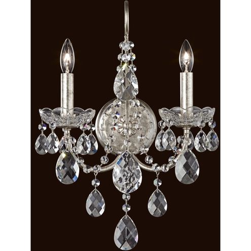 Sonatina 2 Light 5.5 inch Antique Silver Wall Sconce Wall Light in Heritage