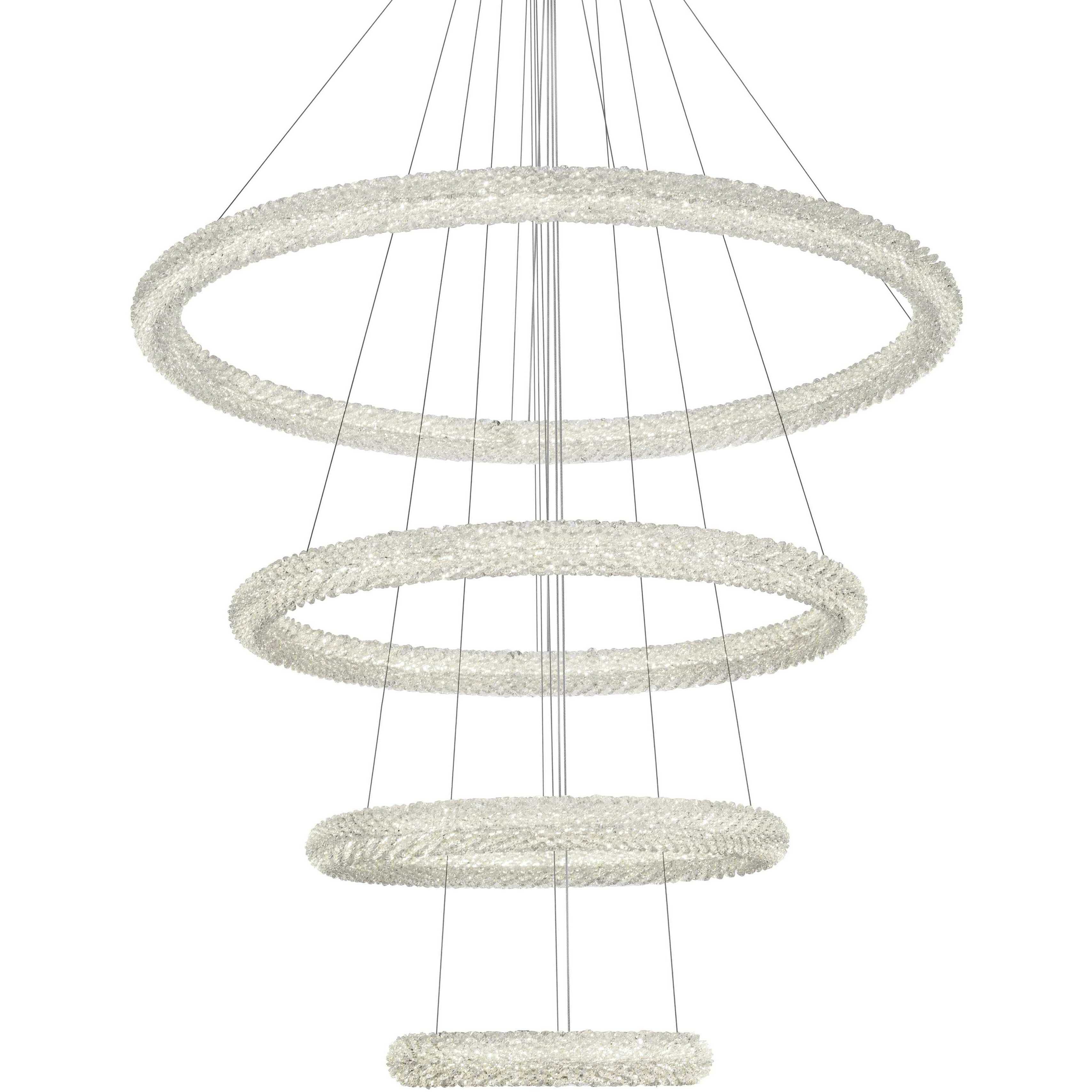 Bowen 4 Light 42 inch Satin Gold Chandelier Ceiling Light