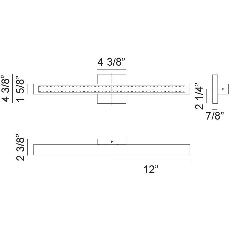 Karadene LED 24 inch Matte Black Bath Vanity Light Wall Light