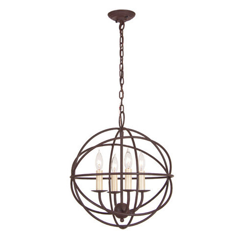 Globe 4 Light 15.00 inch Chandelier