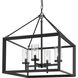 Smyth 21 inch 60.00 watt Gunmetal Bronze Chandelier Ceiling Light in Clear Glass