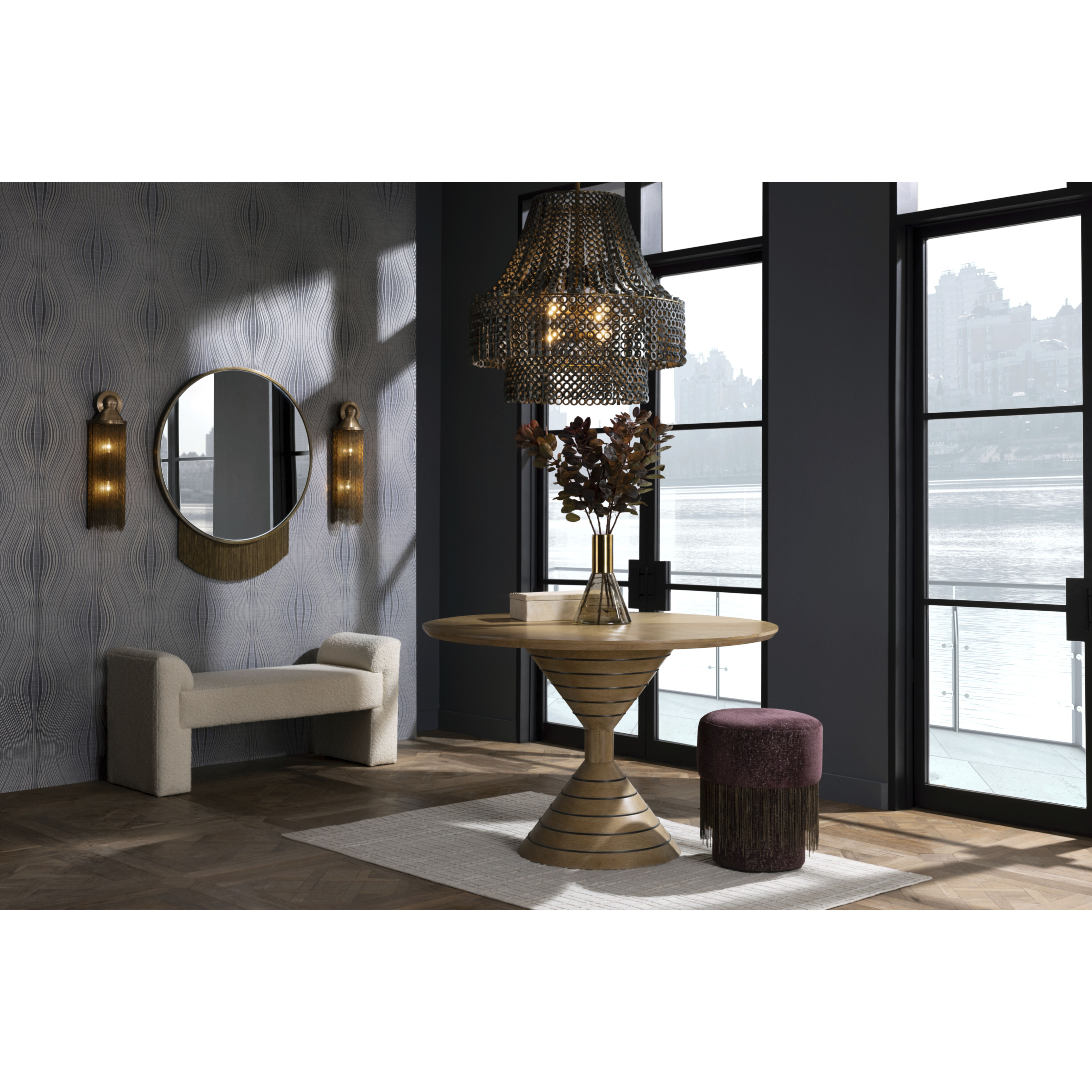 Hannie 8 Light 29 inch Gray Wash Chandelier Ceiling Light