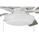Super Pro 119 60 inch White with White/Washed Oak Blades Contractor Ceiling Fan, Pan