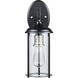 Blues 1 Light 16 inch Black and Brushed Nickel Outdoor Wall Lantern