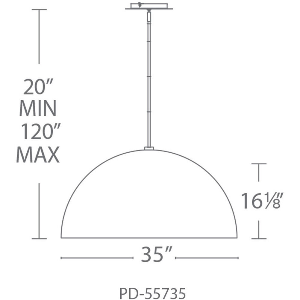 Yolo LED 35.5 inch White Silver Leaf Pendant Ceiling Light in 35in.