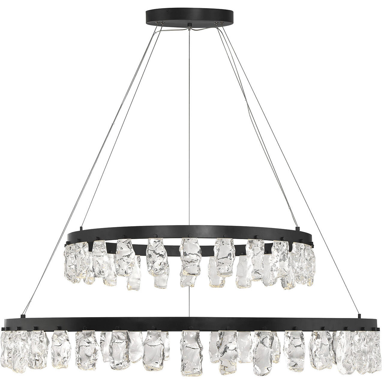 Artic Glacier LED 49.25 inch Coal Chandelier Ceiling Light