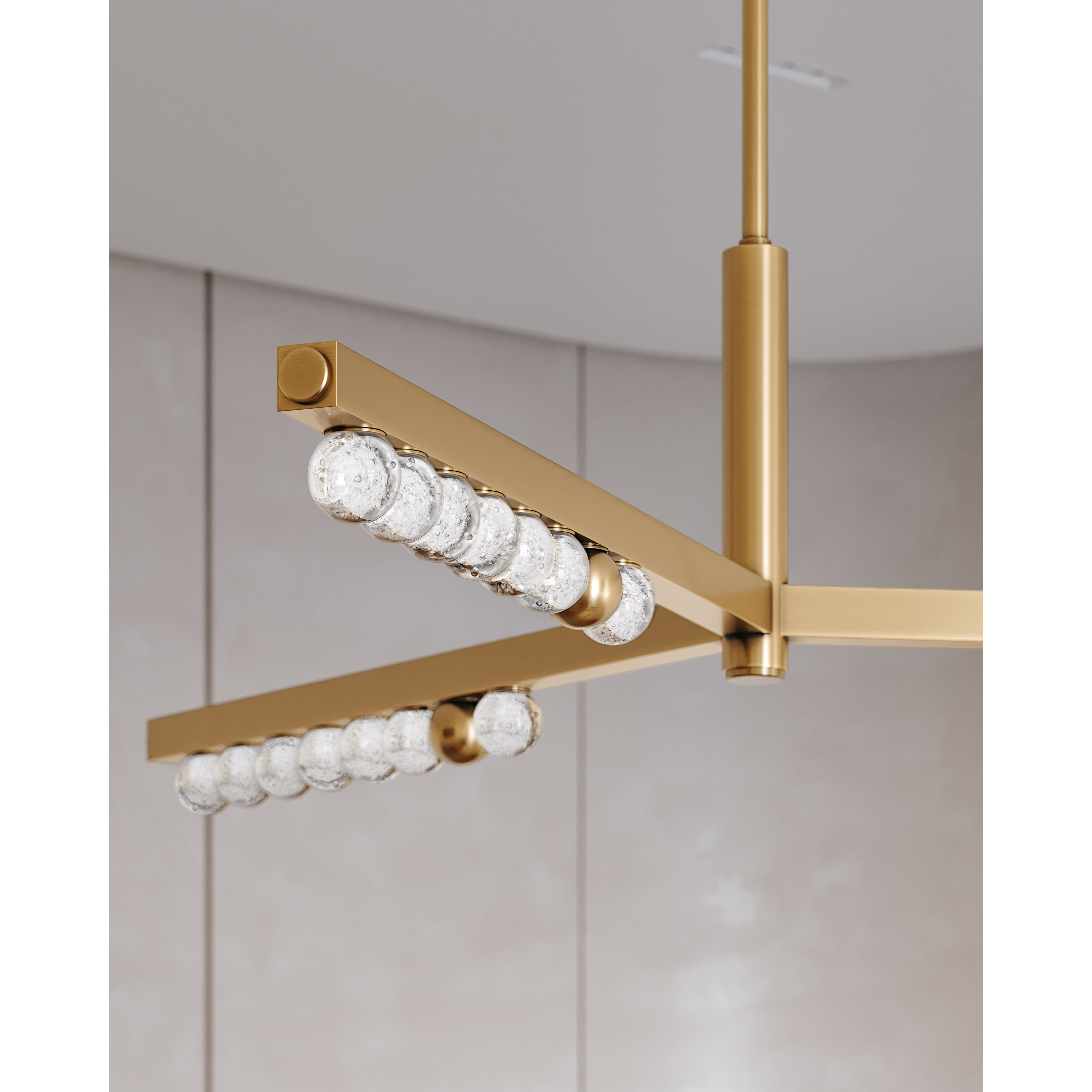 Annecy LED 50.5 inch Vintage Brass Chandelier Ceiling Light