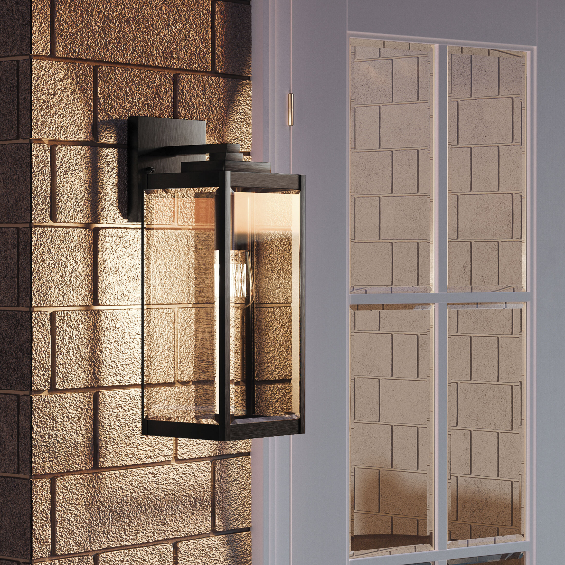 Westover 1 Light 20 inch Earth Black Outdoor Wall Lantern