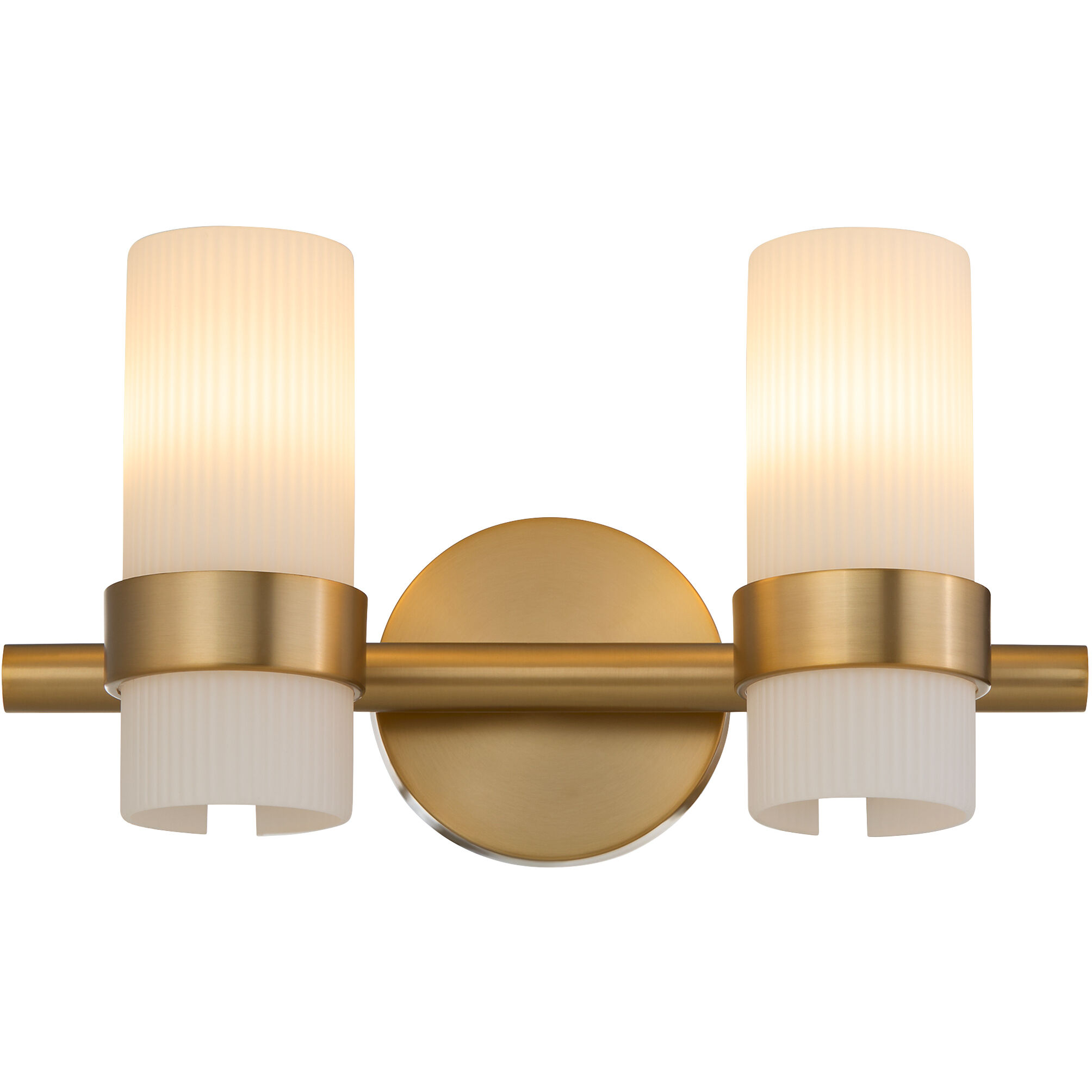 Sojourn 2 Light 15.25 inch Brushed Brass Vanity Light Wall Light