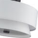 Fontana 3 Light 15 inch Bronze Semi-Flush Ceiling Light