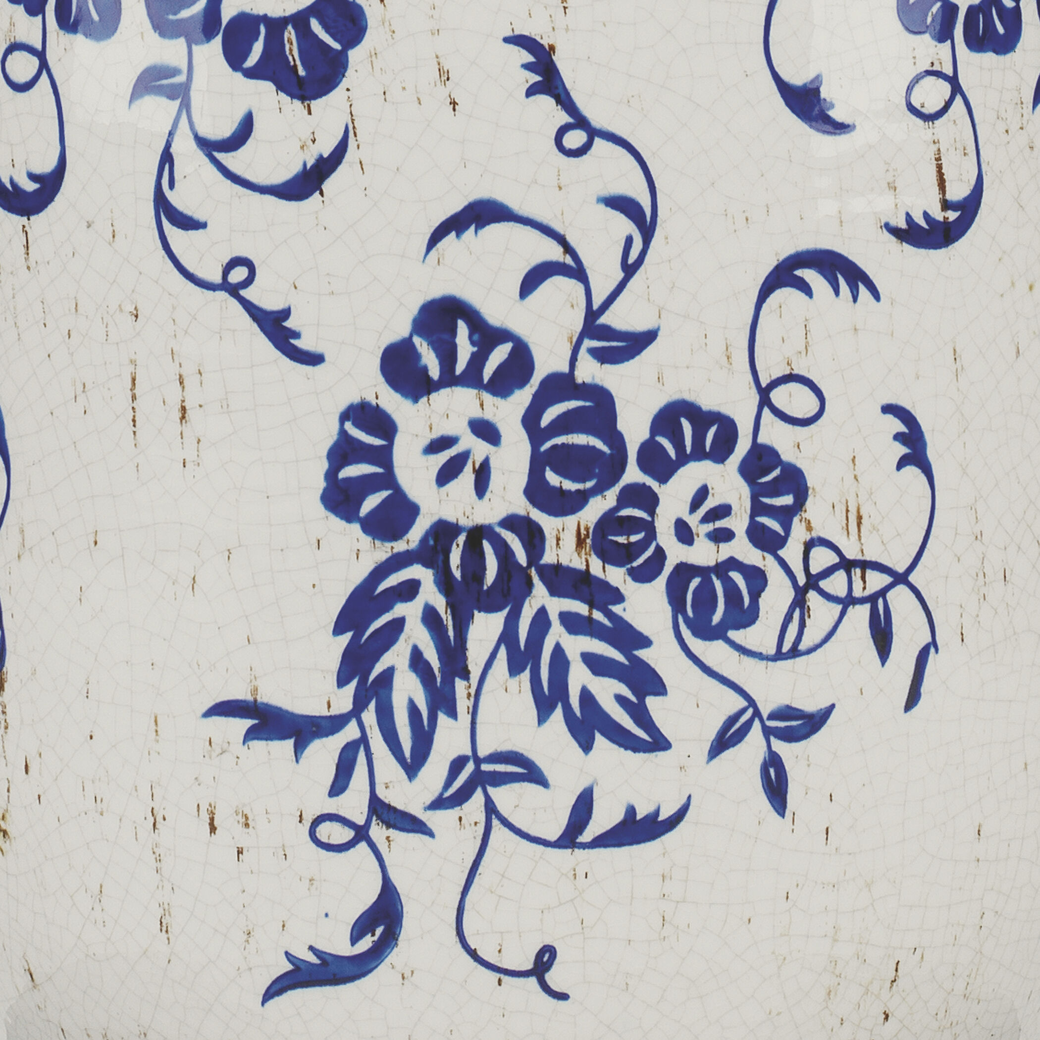 Ruth 22 inch 60 watt White and Blue Patterned Ceramic Table Lamp Portable Light