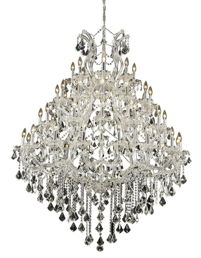 Maria Theresa 49 Light 46 inch Chrome Foyer Ceiling Light in Clear, Royal Cut