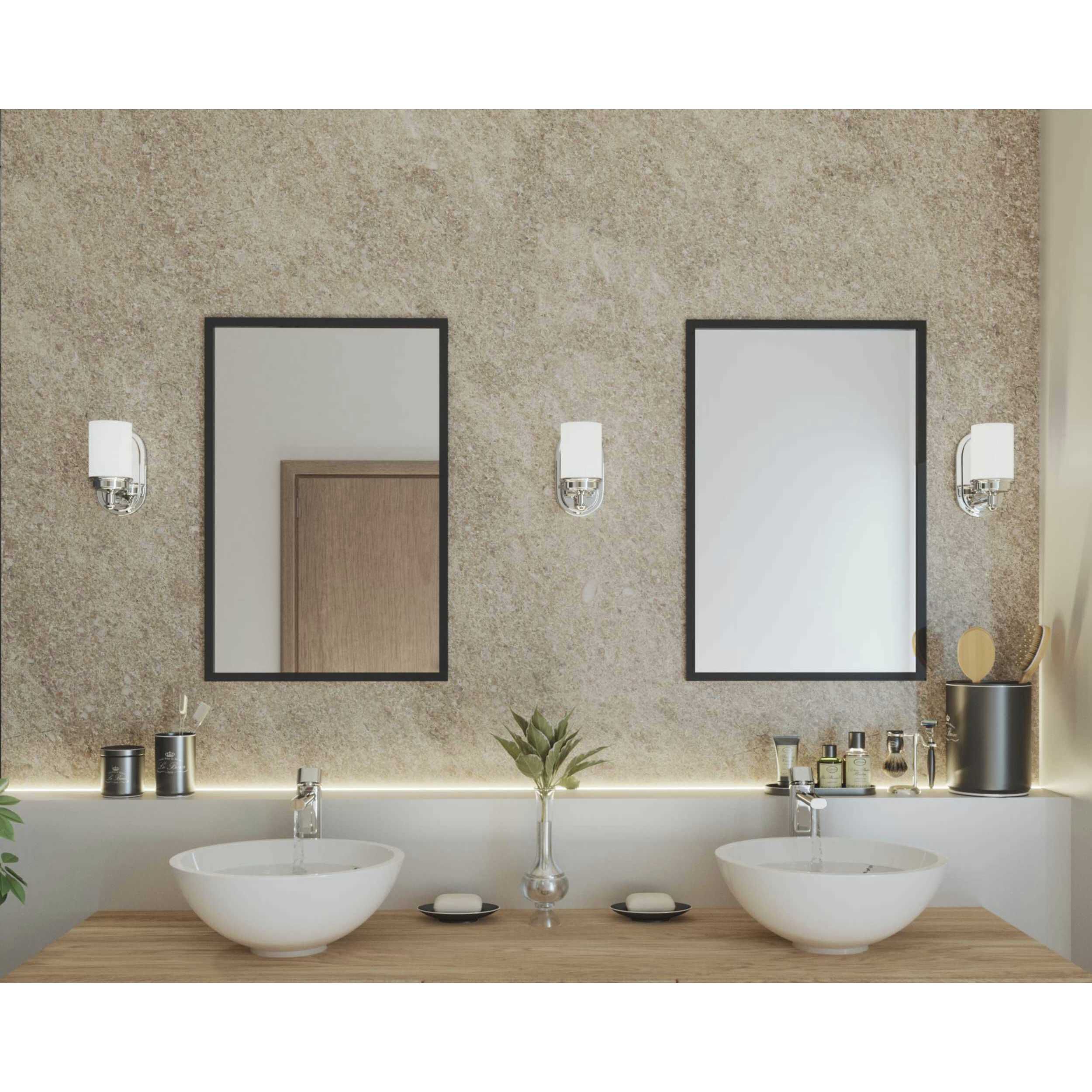 Glide 1 Light 5 inch Polished Chrome Bath Vanity Wall Light, Design Series