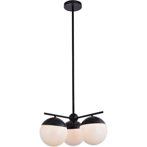 Eclipse 3 Light 21 inch Black Pendant Ceiling Light