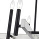 Denmark 8 Light 28 inch Black with Brushed Nickel Accents Chandelier Ceiling Light
