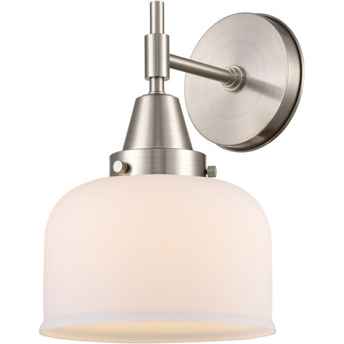 Caden LED 8 inch Satin Nickel Sconce Wall Light in Matte White Glass
