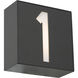 Numero LED 5 inch Matte Black Outdoor Wall Light