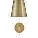Blake LED 8 inch Lacquered Brass Sconce Wall Light